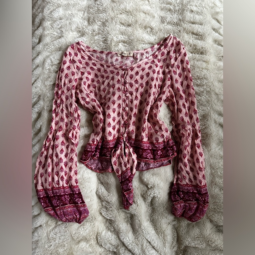 💓 Hollister pink medium casual blouse top